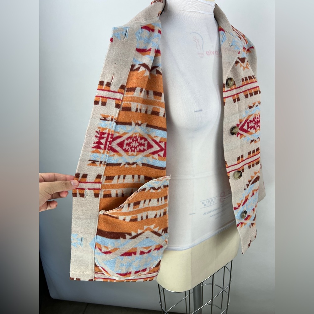 💚 2883. Western/Native Printed Shacket - Picture 5 of 7